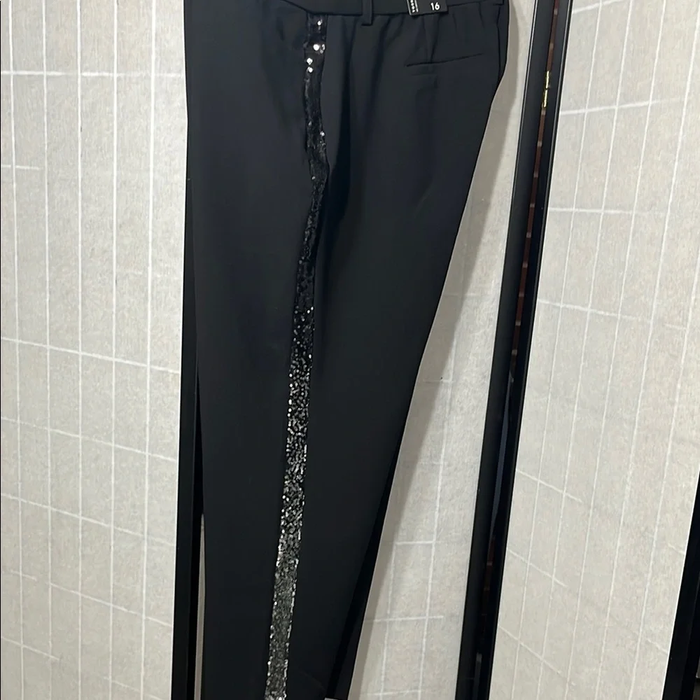 Sky High Trouser - Black & Ombre Sequin, Sz 16 - Picture 6 of 8